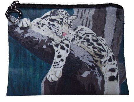 clouded leopard coin purse