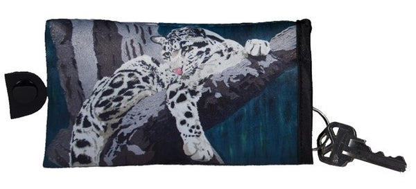 clouded leopard key chain
