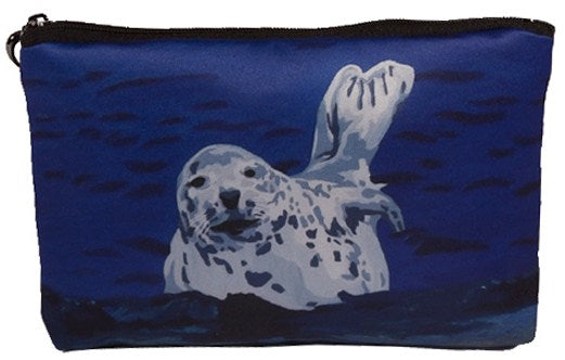baby seal make-up bag