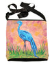 blue crane large cross body bag