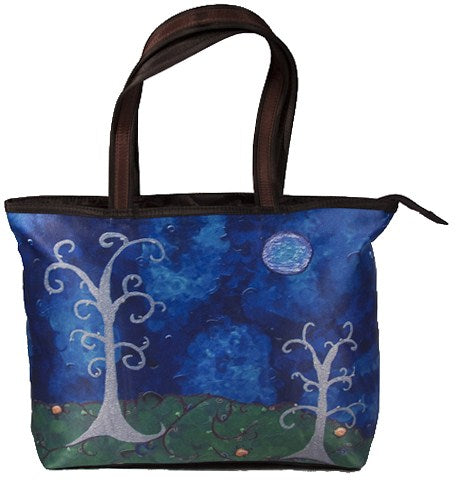 whimsical trees tote bag