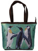 christmas penguins tote bag