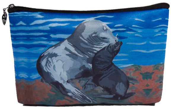 sea lion zip top pouch