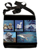ocean animals patchwork cross body bag