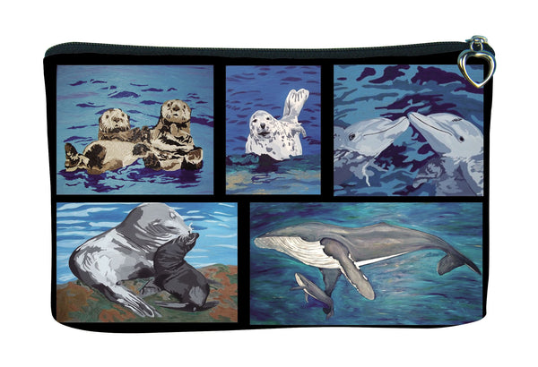 ocean animals cosmetic bag