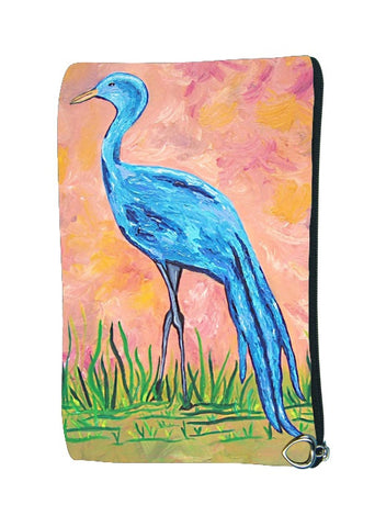 blue crane make-up case