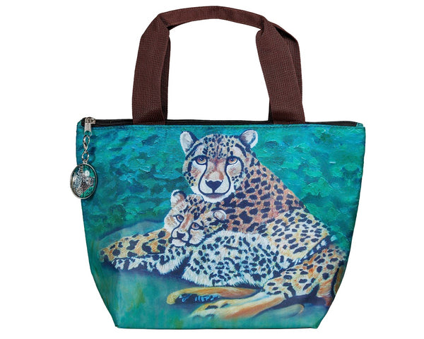 cheetah lunch tote