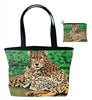 cheetah tote bag and matching coin purse
