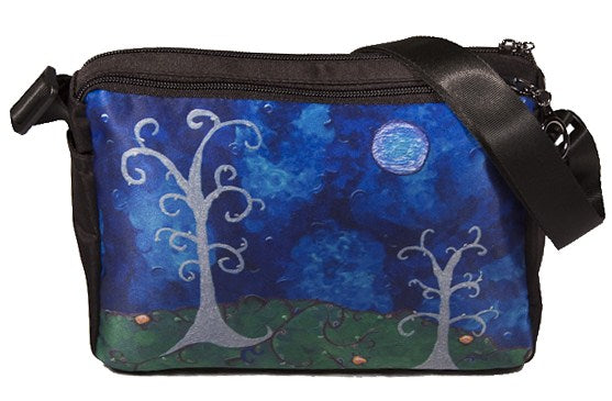 whimsical trees messenger bag