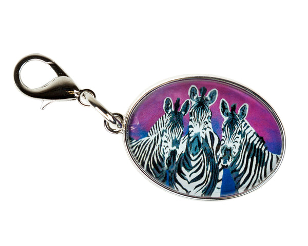 zebra bag charm