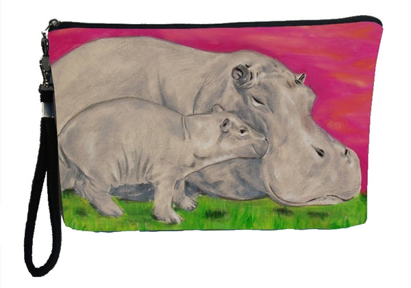 hippo wristlet