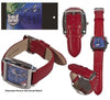 vegan leather wrist watch