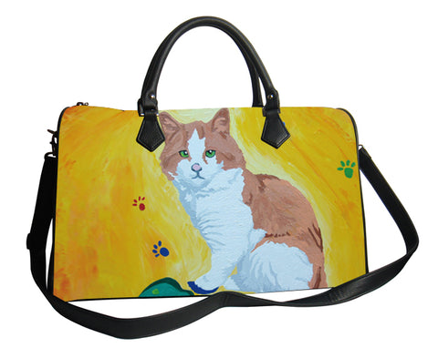 cat vegan leather bag
