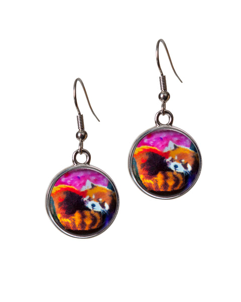 Red Panda Earrings- Shy Beauty