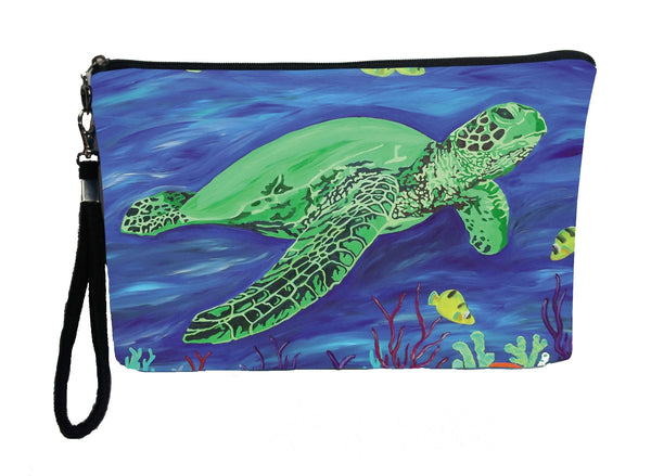 sea turtle wristlet with charm