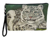 snow leopard  wristlet