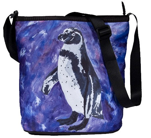 black foot penguin large cross body bag