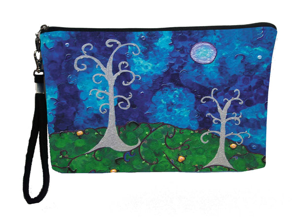 whimsical trees wristlet