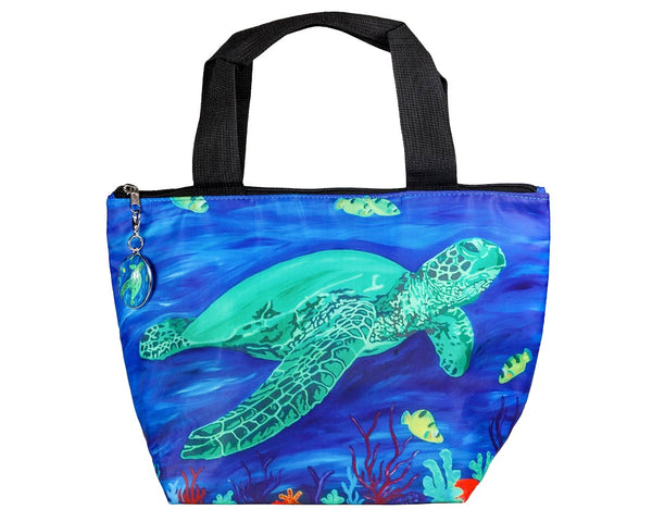 sea turtle lunch bag with charm