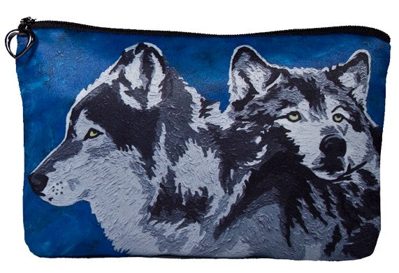 wolves make-up bag