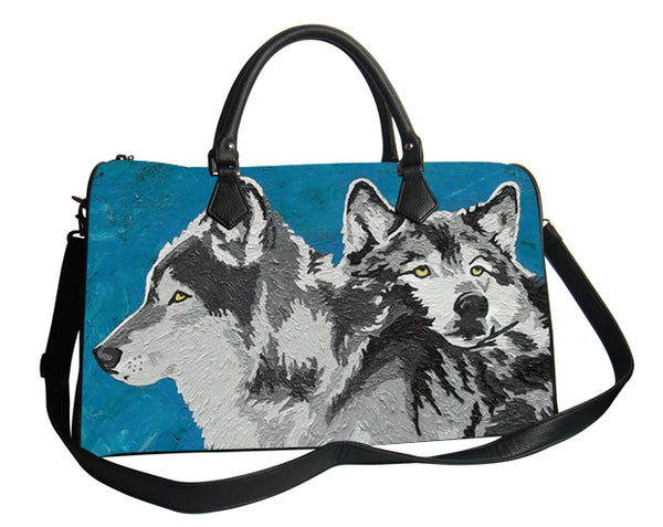 wolf weekender leather