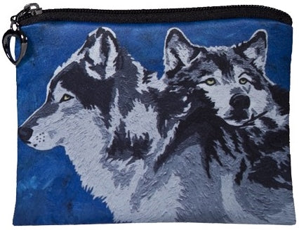 wolf change purse