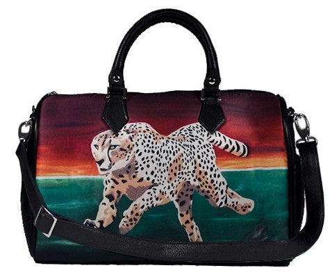 cheetah vegan leather bag