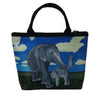 asian elephant mom and baby small vegan handbag
