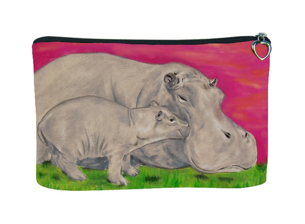 hippo cosmetic bag