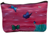 colorful Butterflies make-up bag