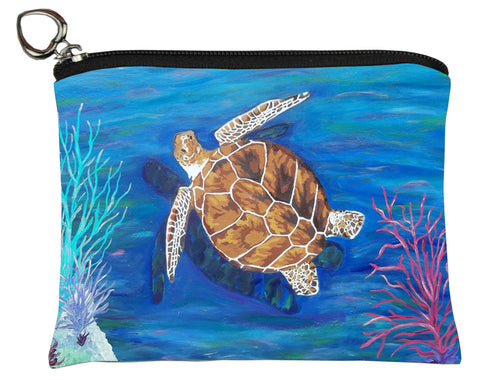 loggerhead sea turtle change purse