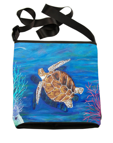 save the loggerhead sea turtle cross body bag