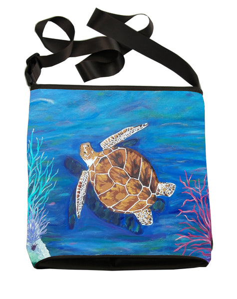 loggerhead sea turtle cross body bag