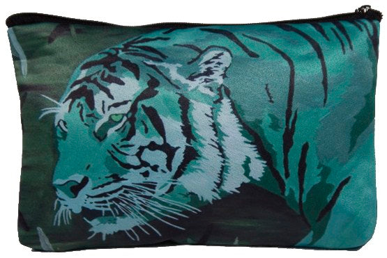 green tiger make-up bag