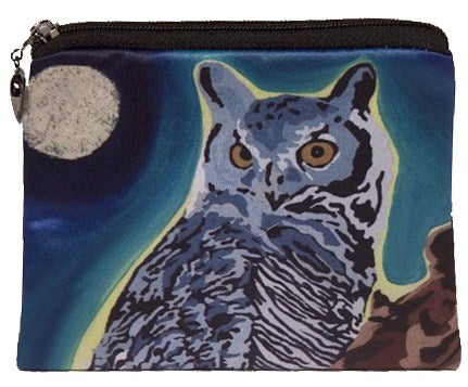 great horned owl coin purse