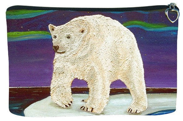 polar bear cosmetic bag