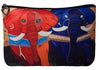 colorful african elephant make-up bag