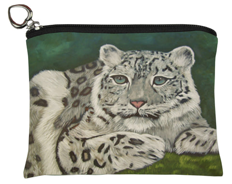 snow leopard coin purse