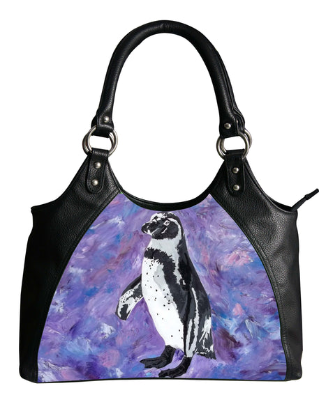 penguin leather bag