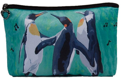 christmas penguins cosmetic bag