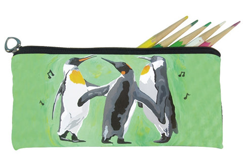 christmas hoilday penguins pencil bag for kids