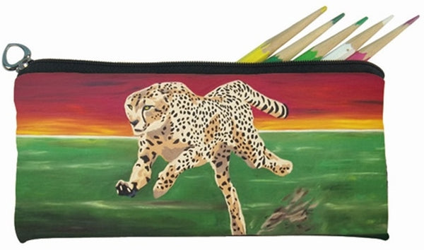 cheetah pencil bag