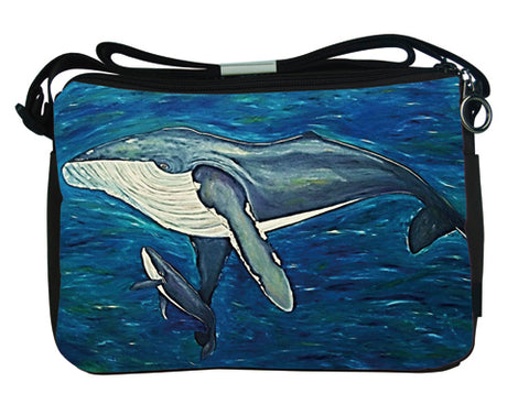 humpback whale messenger bag