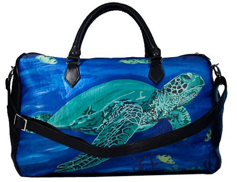 sea turtle leather bag