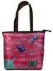 Butterfly tote bag pink