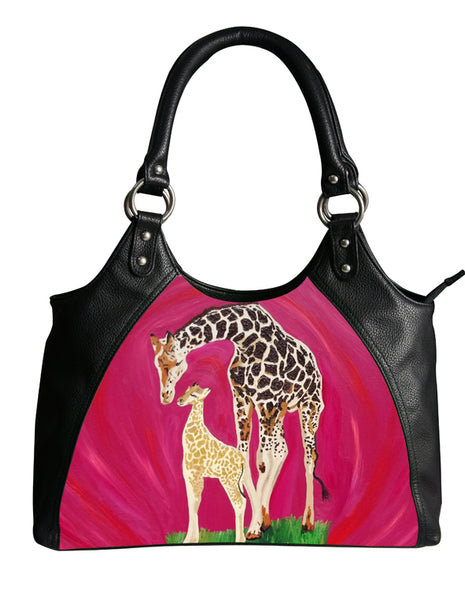 giraffe vegan leather bag