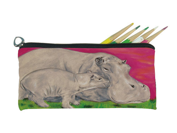 hippo pencil bag