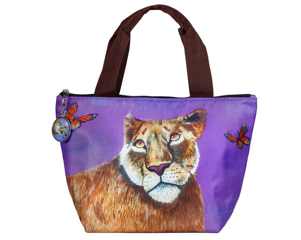 lioness lion lunch bag