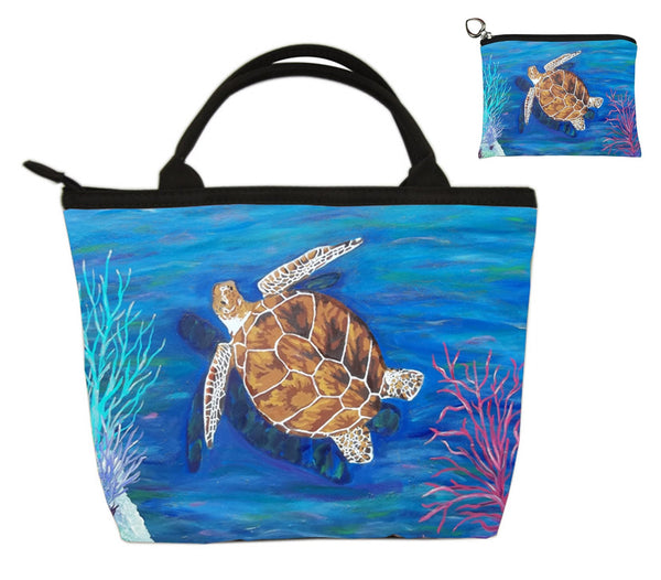 loggerhead sea turtle mathcing bag set