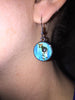 animal earrings dangle hook